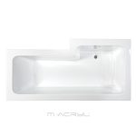 M-acryl Linea asszimetrikus fürdőkád + láb