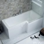 M-acryl Linea asszimetrikus fürdőkád + láb - Image 3