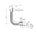 M-acryl Grande automata le- és túlfolyó (120 cm) szifonnal - Image 2