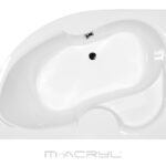 M-acryl Azalia asszimetrikus fürdőkád + láb