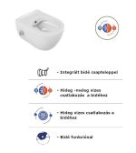 CERASTYLE CITY FALI WC - BEÉPÍTETT BIDÉ FUNKCIÓVAL - RIMLESS - PEREM NÉLKÜLI - MÉLY ÖBLÍTÉS - Image 8