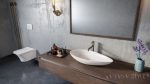 CERASTYLE IBIZA FALI WC - SZÖGLETES - RIMLESS - PEREM NÉLKÜLI - MÉLY ÖBLÍTÉS - Image 2