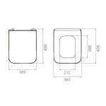 CERASTYLE IBIZA / HERA WC ÜLŐKE - DUROPLAST - LECSAPÓDÁSGÁTLÓS - KÖNNYEN LEVEHETŐ - Image 3