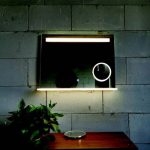 AREZZO design LED okos tükör világító polc + kozmetikai tükör 100x80cm