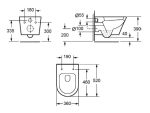 AREZZO design INDIANA Rimless függesztett wc AR-100R - Image 2