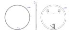 AREZZO design LED okos tükör 100 cm-es kerek - Image 2