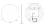 AREZZO design LED okos tükör 100 cm-es kerek kijelzővel+állítható fényerő,páramentesítő funkció,óra,hőmérő - Image 3
