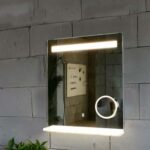 AREZZO design LED okos tükör világító polc + kozmetikai tükör 60x80cm