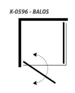 ROLTECHNIK SUPERIA 90x90 BALOS SZÖGLETES NYÍLÓAJTÓS ZUHANYKABIN FEKETE - Image 2