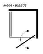 ROLTECHNIK SUPERIA 90x90 JOBBOS SZÖGLETES NYÍLÓAJTÓS ZUHANYKABIN FEKETE - Image 2