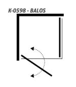 ROLTECHNIK SUPERIA 90x90 BALOS SZÖGLETES NYÍLÓAJTÓS ZUHANYKABIN FEKETE - Image 2