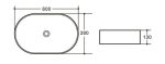 AREZZO design Ontario 60x38 mosdótál - Image 2