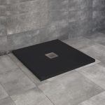 Radaway Kios C 80x80 cm szögletes zuhanytálca ajándék szifonnal Fekete