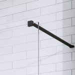 Radaway Modo New Black II Walk-in fekete zuhanyfal törölközőtartóval 115 cm - Image 3