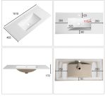 ICC 10066 porcelán mosdó – 102 cm-es bútorra szerelhető mosdókagyló - Image 3