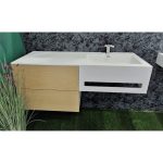 iStone falra szerelhető fürdőszobai bútor bal oldali csepegtetővel – ICP 10083R - Image 2