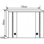 Fürdőszobai tükrös szekrény ICMC 1047-70 – LED világítással, 70 × 55 cm - Image 5