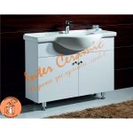 Tágas álló fürdőszobai szekrény porcelán mosdóval – ICP 10591