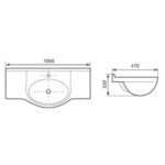 Porcelán mosdókagyló – ICC 10591 WB - Image 2