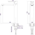 ICF 111321C magas mosdó csaptelep, króm - Image 3