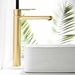 Trento ICF 111321 BRUSH GOLD magas mosdó csaptelep, szálcsiszolt arany - Image 2