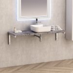 PVC fürdőszobai pultlap fa mintázattal – PS067 szín, 121 cm - Image 2