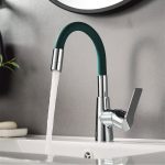 ALISADO GUN GRAY 124211 7113GG Egykaros mosdócsaptelep fegyverszürke testtel, sötétszürke szilikon kifolyóval - Image 2