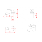 KAPRI ICF 1342041C – Egykaros mosdócsaptelep króm kivitelben - Image 2