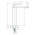 ELLA LUX ICF 1365155 magasított mosdócsaptelep – Neoperl perlátorral, króm - Image 3