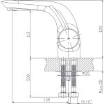 TIANA ICF 1390091 egykaros mosdócsaptelep – Sárgaréz testtel - Image 2