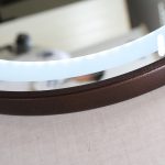 ICL 1398BR LED Fürdőszobai Tükör – Kerek, 60 cm, bronz kerettel - Image 4