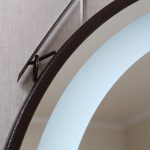 ICL 1398BR LED Fürdőszobai Tükör – Kerek, 60 cm, bronz kerettel - Image 7