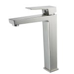 ICF 1418191BRUSH NICKEL magasított mosdó csaptelep, szálcsiszolt króm