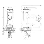 SANYA ICF 148118G – Egynyelves arany színű mosdócsaptelep - Image 3
