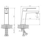 ELINOR Mosdócsaptelep - Brush Nickel ICF 1491085BRUSH NICKEL - Image 3