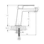 ELINOR Mosdócsaptelep – Matt Fehér ICF 1491085W ELINOR MATT WHITE - Image 3