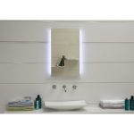 ICL 1590 – LED Fürdőszobai Tükör, 50×70 cm, Érintőkapcsolós, Páramentesítővel