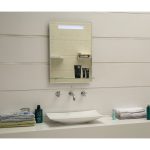 ICL 1592 – LED Fürdőszobai Tükör Polccal, 50×70 cm, Húzókapcsolós