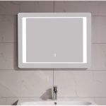 ICL 1593 – LED Fürdőszobai Tükör, 80×60 cm, Érintőkapcsolós, Páramentesítővel