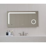 ICL 1810 LED Fürdőszobai Tükör – 120×60 cm, érintőkapcsolós, nagyítós, 3 féle világítással