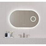 ICL 1812 LED Fürdőszobai Tükör – 100x60 cm, 6500K, nagyítóval, páramentesítővel
