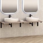 Falra szerelhető PVC fürdőszobai pultlap – ICP 18146-2, PS083 fa hatású kivitel