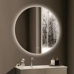 ICL 1826 – LED világítással ellátott kör alakú fürdőszobai tükör, Bluetooth-tal, 150 cm