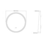 ICL 1857WOODEN-60 – LED világítással ellátott tükör, fa kerettel - Image 2