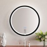 ICL 1857B-60 – LED világítással ellátott tükör, fekete fa kerettel