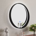 ICL 1857B-60 – LED világítással ellátott tükör, fekete fa kerettel - Image 2