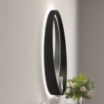 ICL 1857B-60 – LED világítással ellátott tükör, fekete fa kerettel - Image 4