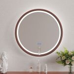ICL 1857WOODEN-60 – LED világítással ellátott tükör, fa kerettel