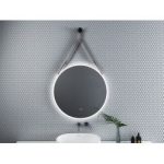 ICL 1909DB sötétbarna LED tükör – Ø80 cm