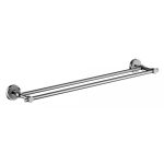 ICA 3448W – Fali dupla törölközőtartó, króm-fehér, 60 cm